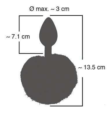 Розовая анальная пробка с хвостиком Bunny Tail Plug