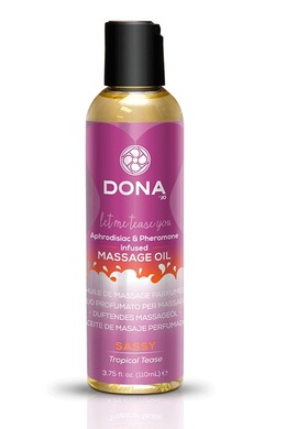 Массажное масло с феромонами и афродизиаками "Страсть" DONA Scented Massage Oil Sassy Aroma: Tropical Tease (110 мл)