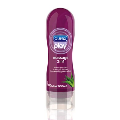 Гель-смазка Durex Play Sensual Massage 2 в 1 с Алоэ Вера (200 мл)