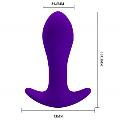 Анальная пробка для ношения перезаряжаемая с вибрацией фиолетовая Pretty Love Morton