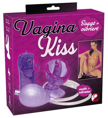 Вагинальная помпа с вибрацией Vagina Kiss