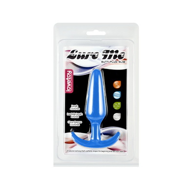 Голубая силиконовая пробка для анальной стимуляции Small