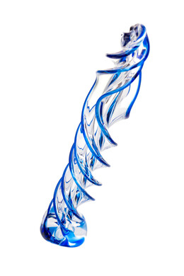 Спиралевидный фаллоимитатор из стекла