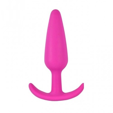 Розовая силиконовая анальная пробка Lure Me Small
