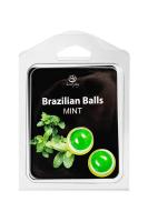 Массажное масло с ароматом мяты Secret Play Brazilian Balls (2х4 г)
