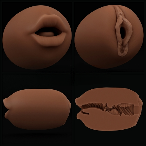 Реалистичный двухсторонний мастурбатор ротик и вагина Slider Double-Ended