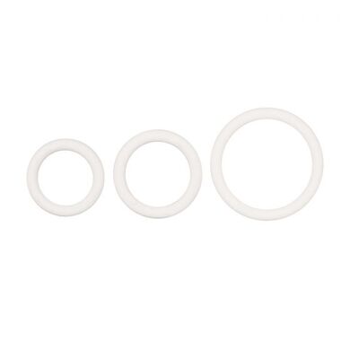 Набор из трех белых эрекционных колец White Rubber Ring