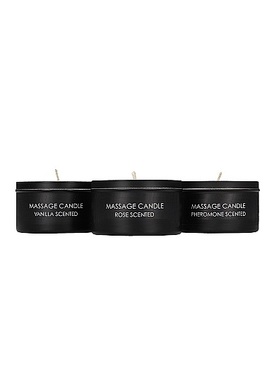 Набор массажных свечей с ароматом розы, ванили и феромонов Massage Candle Set