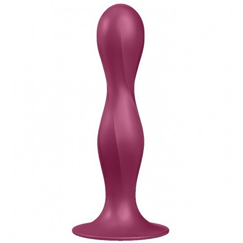 Фаллос Satisfyer Double Ball-R со смещенным центром тяжести красный 18 см