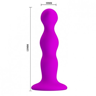 Волнистый анальный стимулятор Booty Passion на мощной присоске 12 см