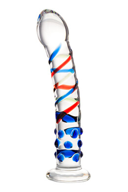 Стеклянный нереалистичный фаллоимитатор Sexus Glass 18 см