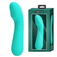 Перезаряжаемый гибкий вибратор для точки G Pretty Love Cetus Super Soft Silicone бирюзовый