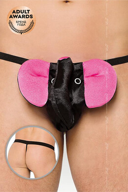 Cтринги мужские чёрные "Слоник" SoftLine Collection, S/L