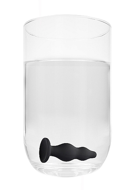 Анальная пробка на присоске чёрная Bubble Butt Plug