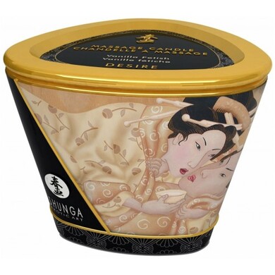 Массажная аромасвеча c ароматом ванили Shunga Desire (170 мл)