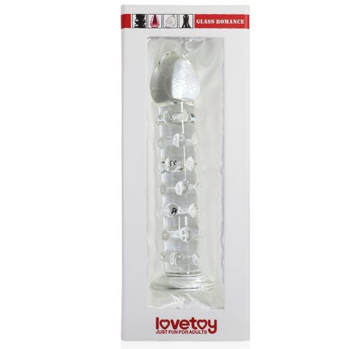 Стеклянный прозрачный фаллоимитатор Glass Romance 17см