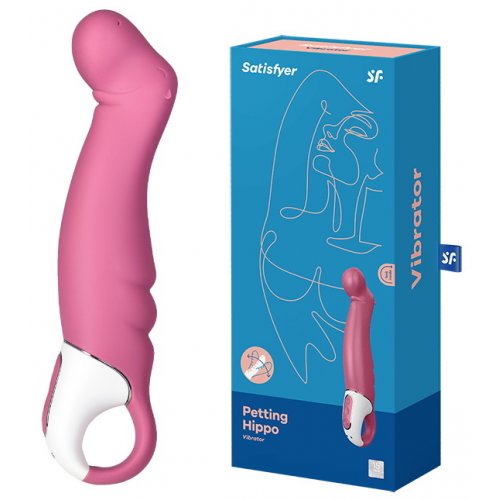 Вибратор для точки G розовый Petting Hippo Satisfyer 