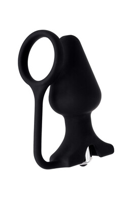 Анальная вибропробка с эрекционным кольцом Erotist Discoverer