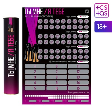 Скретч-плакат "Секс-гид. Ты мне/я тебе", А3