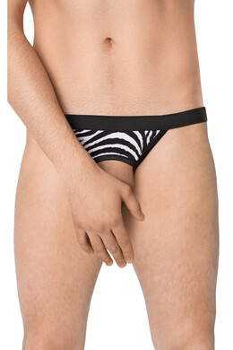 Стринги черные мужские с вырезом SoftLine Collection, OS