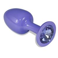 Фиолетовая анальная пробка с фиолетовым кристаллом Rosebud Purple