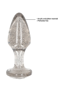 Набор серебристых анальных пробок Acrylic Goldchip Butt Plug Set