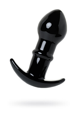 Анальная втулка Sexus Glass стеклянная чёрная