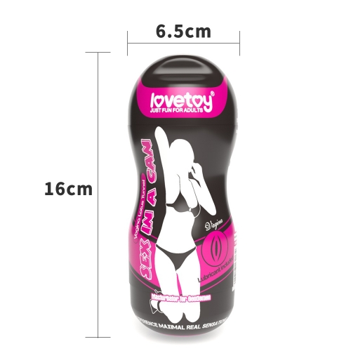 Мастурбатор в колбе вагина Sex In A Can Vagina Lotus Tunnel  с вибрацией