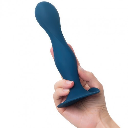 Фаллоимитатор со смещенным центром тяжести синий 18 см Double Ball-R Satisfyer