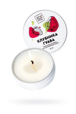 Массажная свеча Штучки-Дрючки "Клубника и гуава" (25 мл)