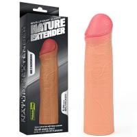 Удлиняющая насадка на пенис Revolutionary Silicone Nature Extender телесная + 5,5 см