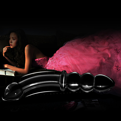 Стеклянный фаллоимитатор Glass Romance черный