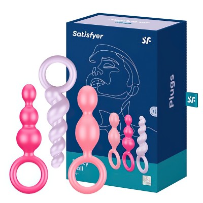 Набор разноцветных анальных стимуляторов Booty Call Satisfyer