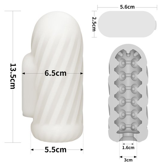 Рельефная вибронасадка на пенис Dual Purpose Sleeve-Spiral