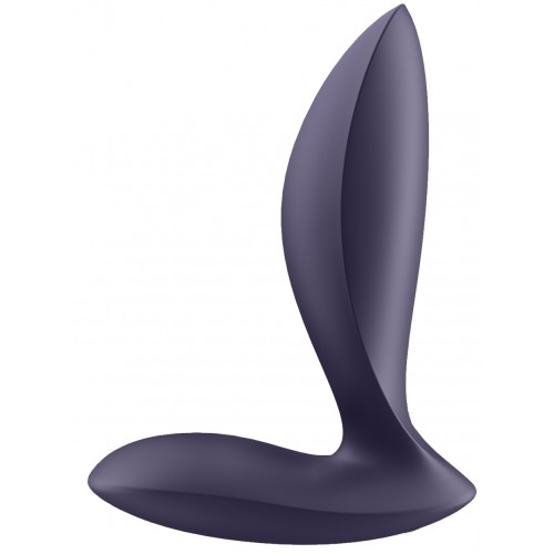 Анальная смарт-втулка с вибрацией и стимулятором промежности фиолетовая Satisfyer Power Plug