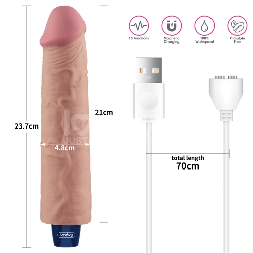 Реалистичный вибратор REAL SOFTEE 23,7 см