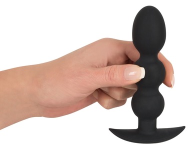 Анальная втулка черная Heavy Beads