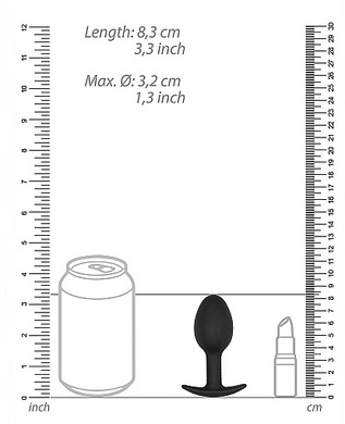 Анальная пробка со смещённым центром тяжести Self Penetrating Butt Plug № 89