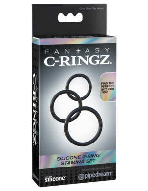 Набор из трех эрекционных колец Silicone 3-Ring Stamina Set