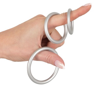 Набор эрекционных колец Metallic Silicone Cock Ring Set