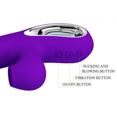 Перезаряжаемый вибратор Jersey с вакуумно-волновым стимулятором