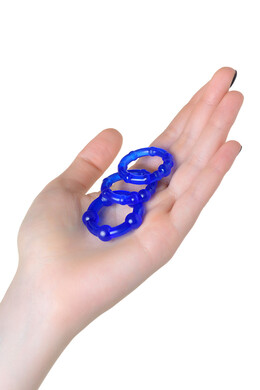 Набор из 3 синих эрекционных колец "Штучки-дрючки"