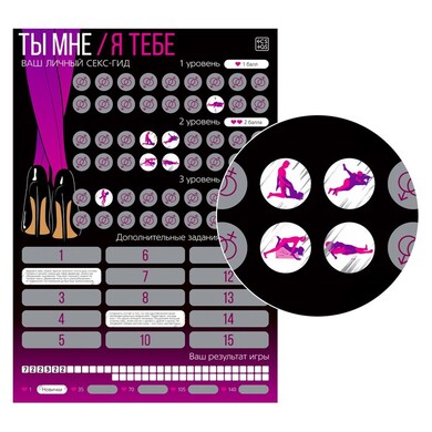Скретч-плакат "Секс-гид. Ты мне/я тебе", А3
