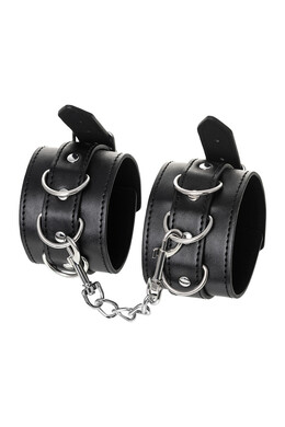 Черные поножи с металлической отделкой Anonymo