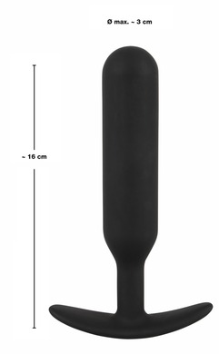 Анальная пробка черная Anal Trainer, размер S