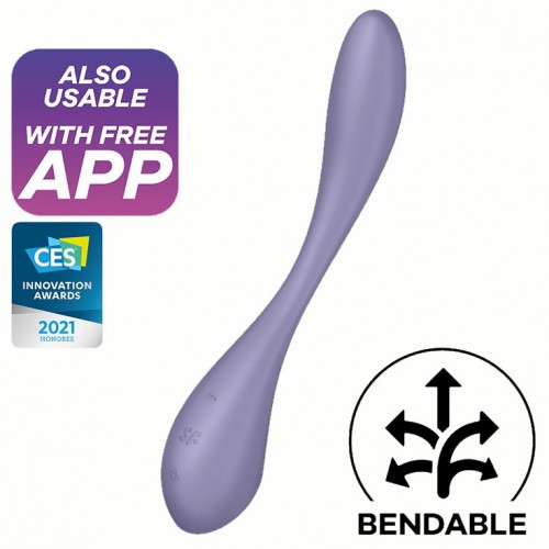 Гибкий смарт-вибратор для точки G сиреневый G-Spot Flex 5 Satisfyer 