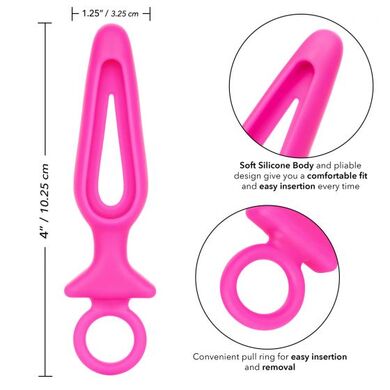 Анальная пробка Silicone Groove Probe розовая