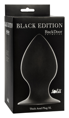 Анальная пробка черная Thick Anal Plug XL