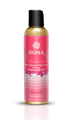 Массажное масло с феромонами и афродизиаками "Флирт" DONA Scented Massage Oil Flirty Aroma: Blushing Berry (110 мл)
