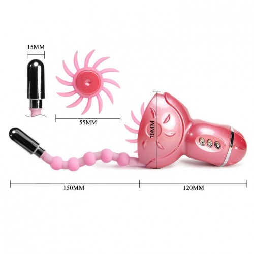 Клиторальный стимулятор с насадкой Rolling Fun 2 Baile